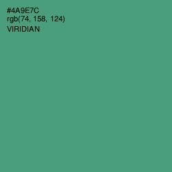 #4A9E7C - Viridian Color Image