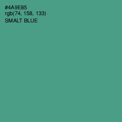 #4A9E85 - Smalt Blue Color Image