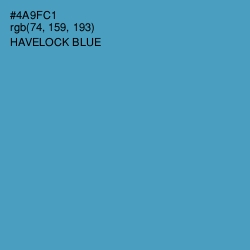 #4A9FC1 - Havelock Blue Color Image