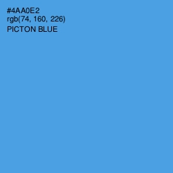 #4AA0E2 - Picton Blue Color Image