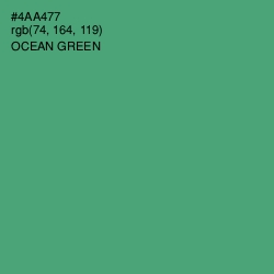 #4AA477 - Ocean Green Color Image