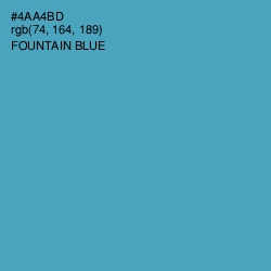 #4AA4BD - Fountain Blue Color Image