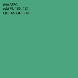 #4AA57C - Ocean Green Color Image