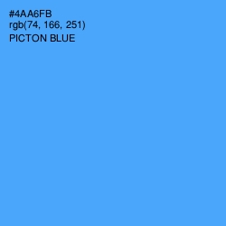 #4AA6FB - Picton Blue Color Image