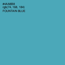 #4AA8B8 - Fountain Blue Color Image