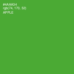 #4AAA34 - Apple Color Image