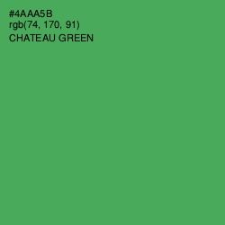 #4AAA5B - Chateau Green Color Image