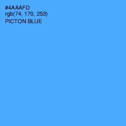 #4AAAFD - Picton Blue Color Image