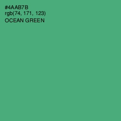 #4AAB7B - Ocean Green Color Image