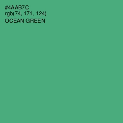 #4AAB7C - Ocean Green Color Image