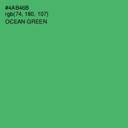 #4AB46B - Ocean Green Color Image