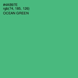 #4AB97E - Ocean Green Color Image