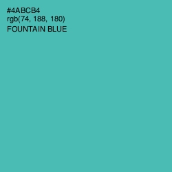 #4ABCB4 - Fountain Blue Color Image