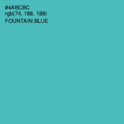 #4ABCBC - Fountain Blue Color Image