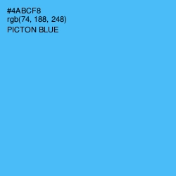 #4ABCF8 - Picton Blue Color Image