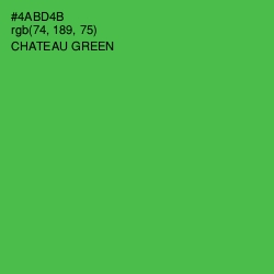 #4ABD4B - Chateau Green Color Image
