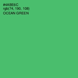 #4ABE6C - Ocean Green Color Image