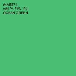 #4ABE74 - Ocean Green Color Image