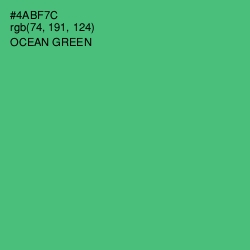 #4ABF7C - Ocean Green Color Image