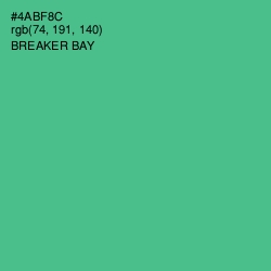 #4ABF8C - Breaker Bay Color Image