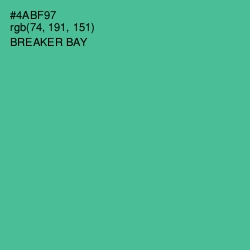 #4ABF97 - Breaker Bay Color Image