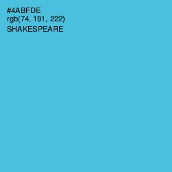 #4ABFDE - Shakespeare Color Image