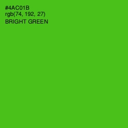 #4AC01B - Bright Green Color Image