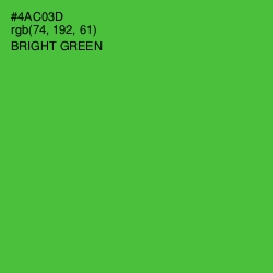 #4AC03D - Bright Green Color Image