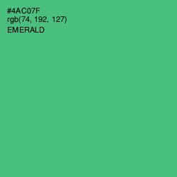 #4AC07F - Emerald Color Image