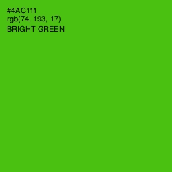 #4AC111 - Bright Green Color Image