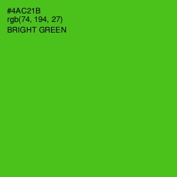 #4AC21B - Bright Green Color Image