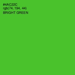 #4AC22C - Bright Green Color Image