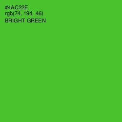 #4AC22E - Bright Green Color Image