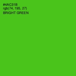#4AC31B - Bright Green Color Image