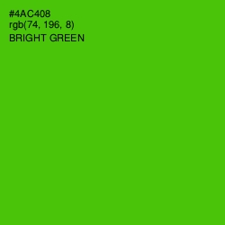 #4AC408 - Bright Green Color Image