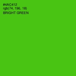 #4AC412 - Bright Green Color Image