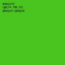 #4AC41F - Bright Green Color Image