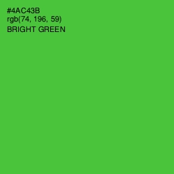 #4AC43B - Bright Green Color Image