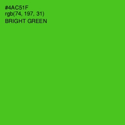 #4AC51F - Bright Green Color Image