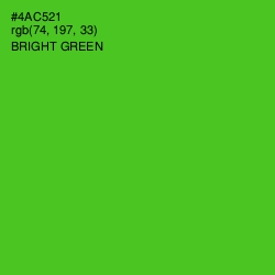 #4AC521 - Bright Green Color Image