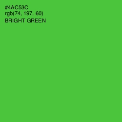 #4AC53C - Bright Green Color Image