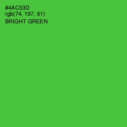 #4AC53D - Bright Green Color Image