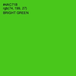 #4AC71B - Bright Green Color Image