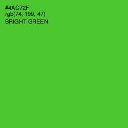 #4AC72F - Bright Green Color Image