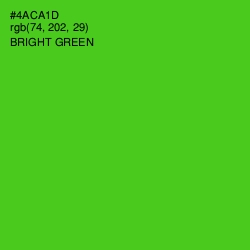 #4ACA1D - Bright Green Color Image