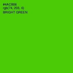 #4ACB06 - Bright Green Color Image