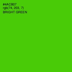 #4ACB07 - Bright Green Color Image