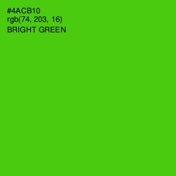 #4ACB10 - Bright Green Color Image