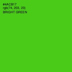 #4ACB17 - Bright Green Color Image