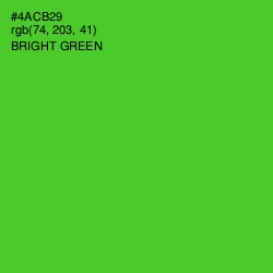 #4ACB29 - Bright Green Color Image